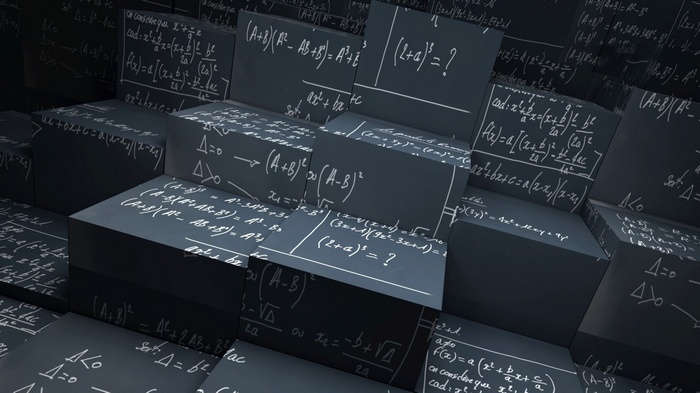 3D Cubes with Mathematical Equations