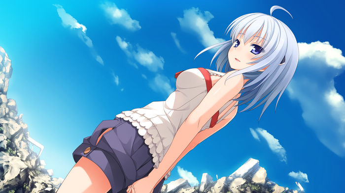 Tobiichi Origami in Shorts Under Blue Sky