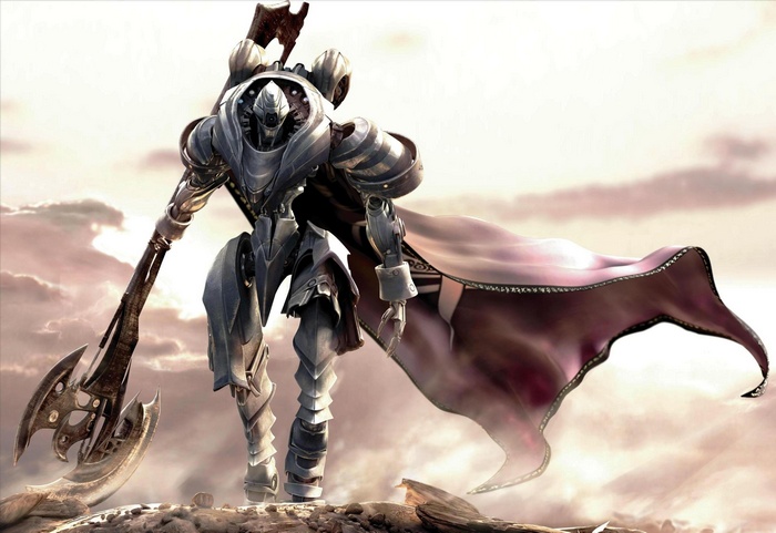 RF Online Robot Warrior with Axe and Cape