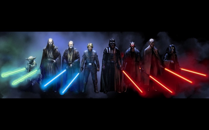 Qui-Gon Jinn, Darth Vader, Count Dooku, Star Wars, Luke Skywalker, Obi-Wan Kenobi, Darth Maul, Yoda, Darth Sidious