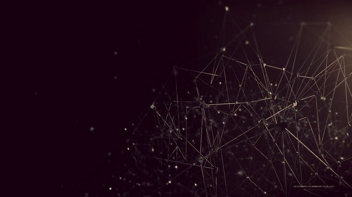 Abstract low poly digital art network