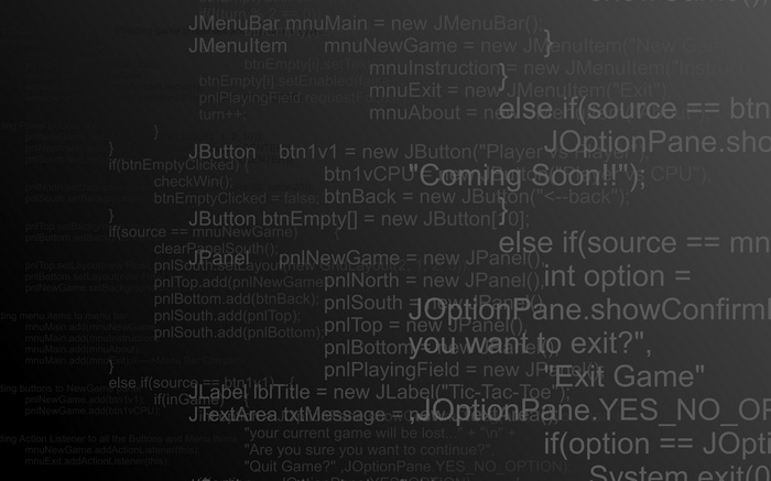 Computer code on a dark background