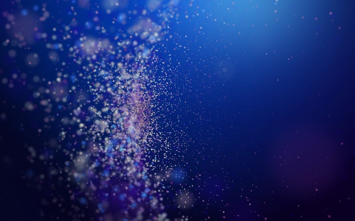 Abstract blue background with floating particles