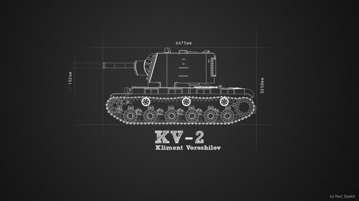 KV-2 Kliment Voroshilov Tank Blueprint