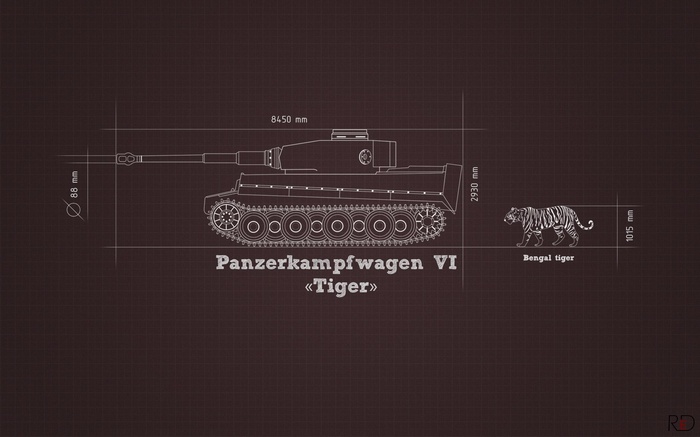 Panzerkampfwagen VI Tiger Tank Blueprint