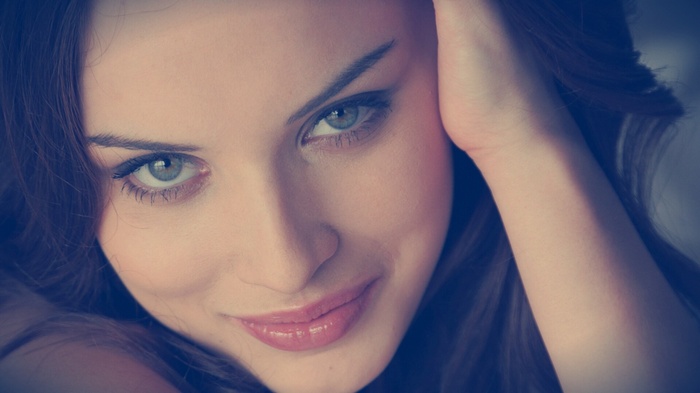 face, brunette, women