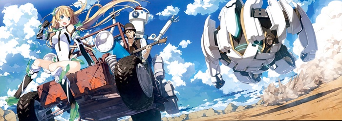 Angela Balzac and a robot in a desert