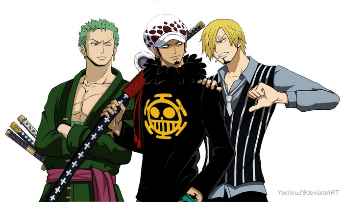 Roronoa Zoro, Sanji, One Piece, Trafalgar Law
