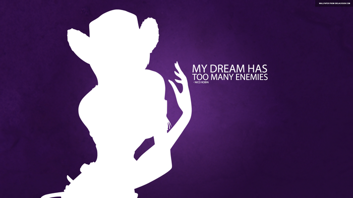 Nico Robin Silhouette with Quote