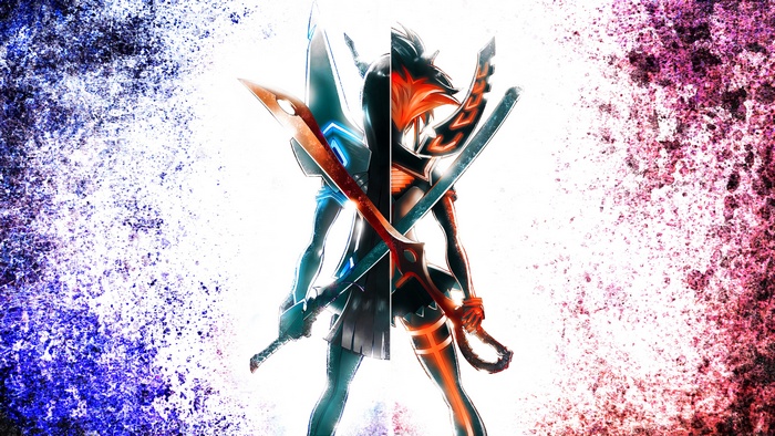 Matoi Ryuuko and Kiryuin Satsuki with swords