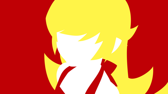 Oshino Shinobu from Monogatari Series, minimalist vector art