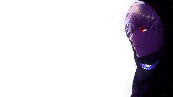 Kaneki Ken from Tokyo Ghoul with red eyes