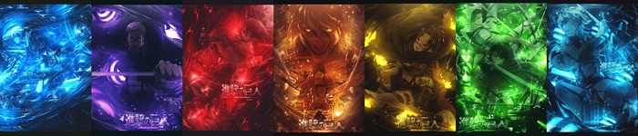 Shingeki no Kyojin, Erwin Smith, Mikasa Ackerman, Eren Jeager, Levi Ackerman, Armin Arlert