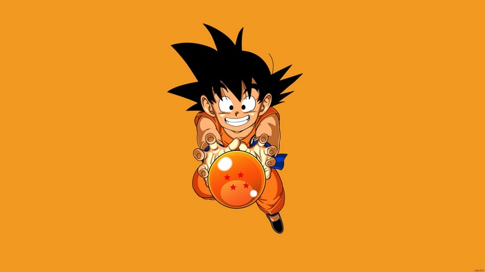 Son Goku holding a Dragon Ball