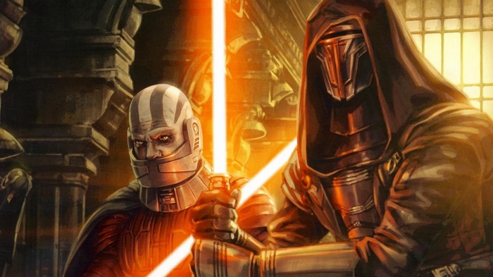 Darth Revan and Darth Malak with Lightsabers