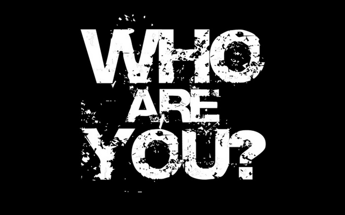 WHO ARE YOU? typography artwork