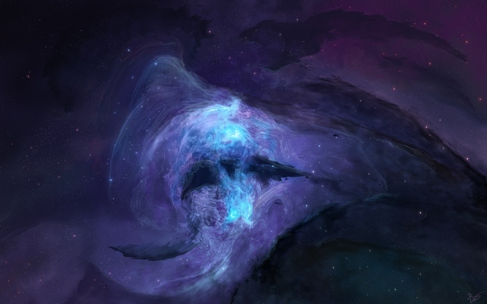 Nebula in deep space by JoeyJazz