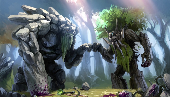Treant Protector and Tiny from Dota 2