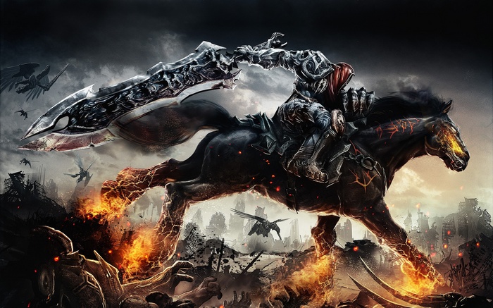 War on horseback with a large sword, Darksiders 2