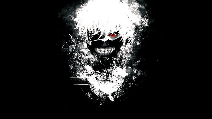 Kaneki Ken from Tokyo Ghoul with red eye