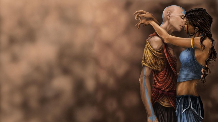Aang and Katara from Avatar: The Last Airbender