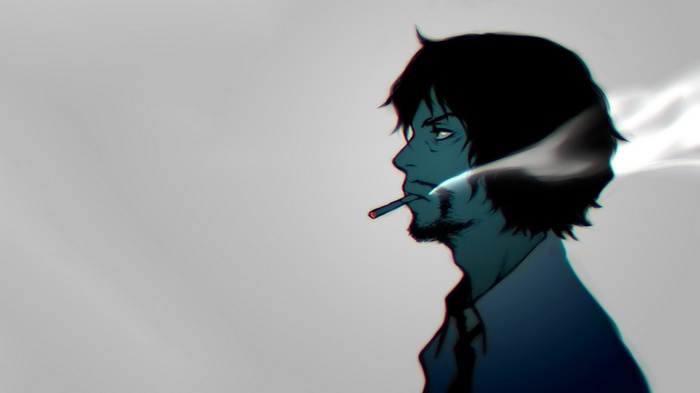 Shibazaki from Zankyou no Terror Smoking