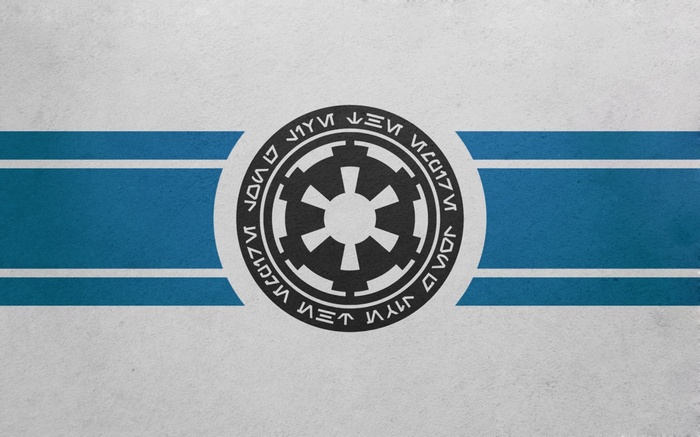 Star Wars Imperial Emblem with Blue Stripes