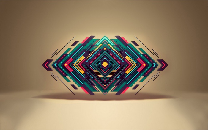 Abstract geometric shapes with vibrant colors