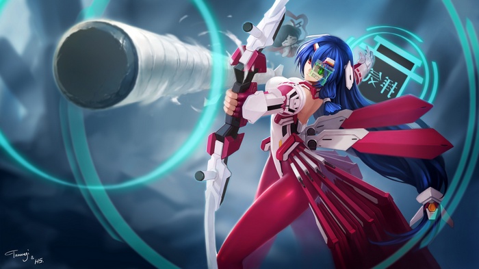 Asama Tomo from Kyoukai Senjou no Horizon with a bow