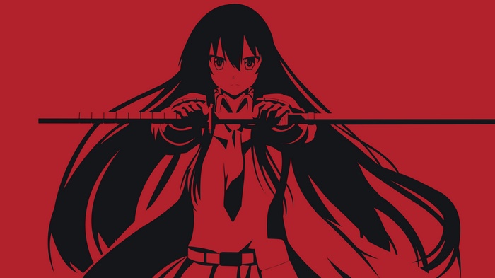 Akame from Akame ga Kill! holding a sword