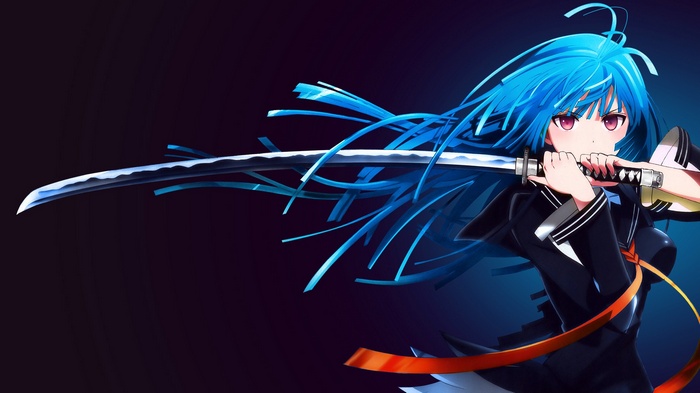 Kisara Tendo with a Katana