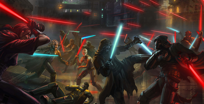 Star Wars Battle with Lightsabers