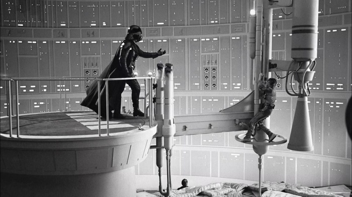 Darth Vader and Luke Skywalker on Death Star II