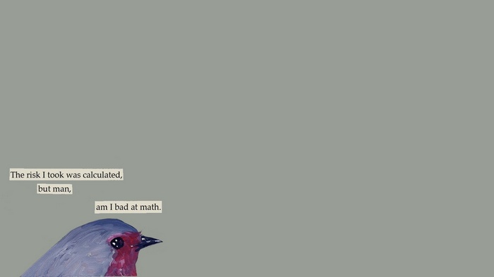 A Softer World quote about calculated risks and math