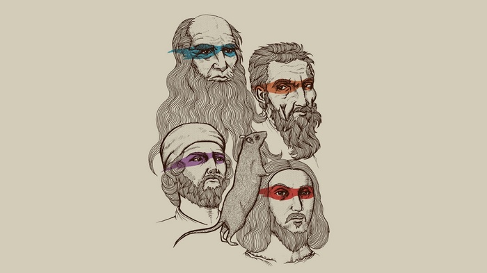 Renaissance Masters as Teenage Mutant Ninja Turtles