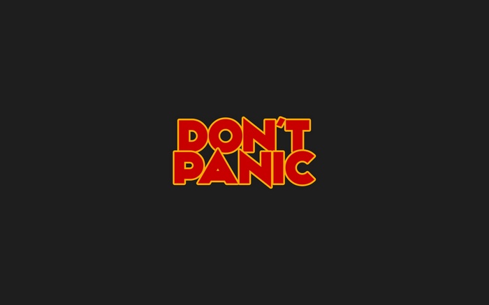Don't Panic The Hitchhiker's Guide to the Galaxy