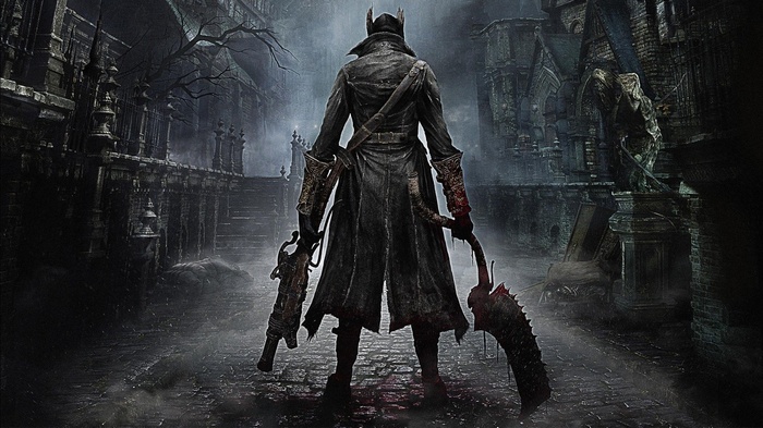 Bloodborne Hunter with Saw Cleaver and Blunderbuss