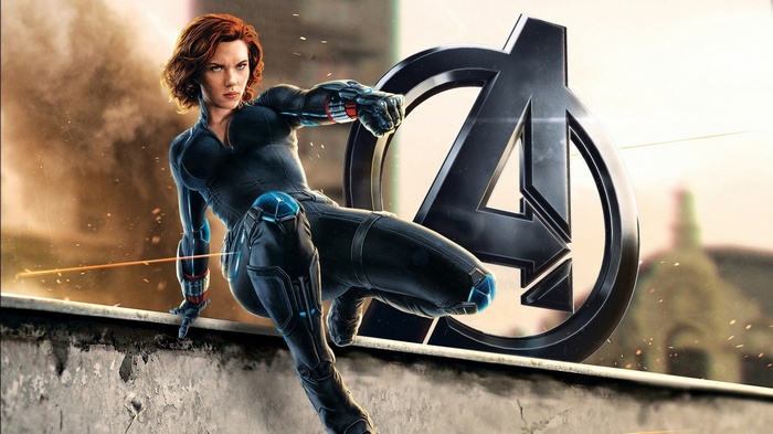 Black Widow and Avengers Logo