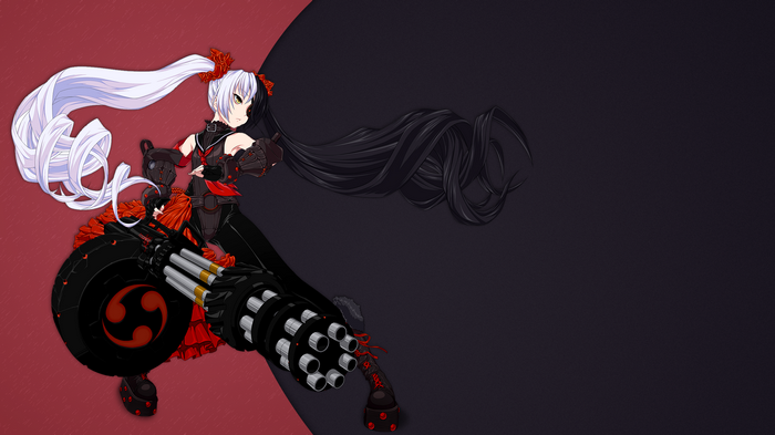 Anime girl with large gun, Blade and Soul