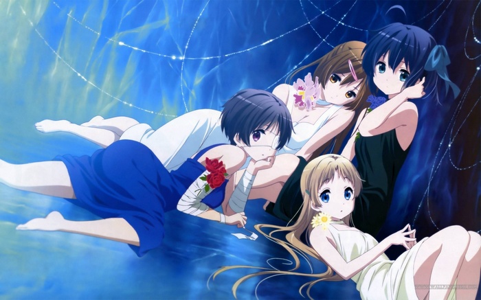 Chuunibyou demo Koi ga Shitai! Characters in Blue and White