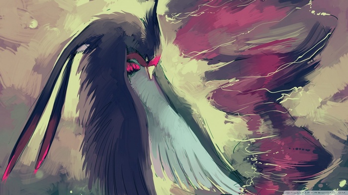 Pokémon Swellow in abstract art style