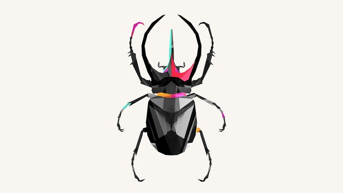 Low Poly Rhinoceros Beetle by Justin Maller