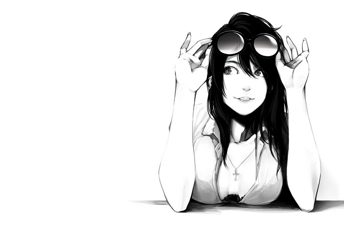 Artwork of a woman with sunglasses