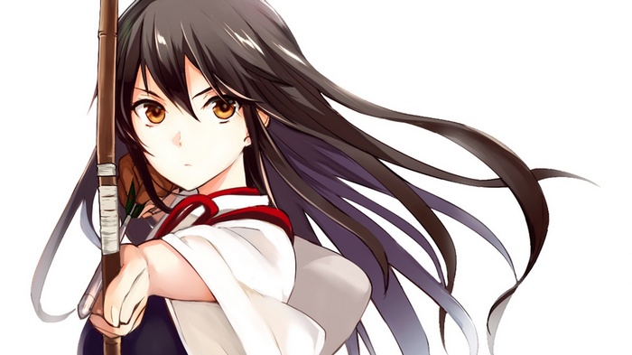 Akagi from Kantai Collection holding a bow
