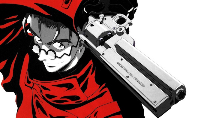 Vash the Stampede with a large handgun