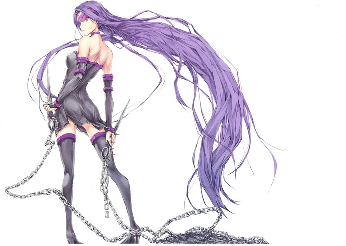 Rider from Fate/Stay Night with long purple hair