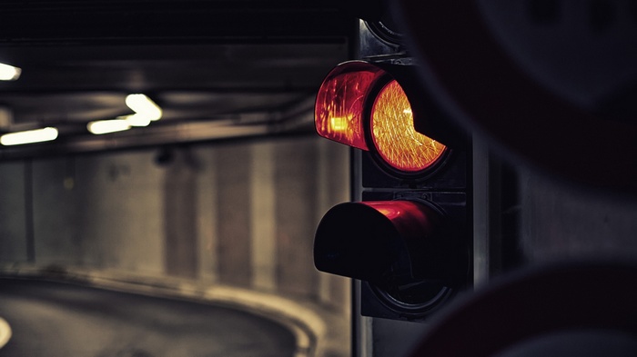 Traffic lights in a tunnel