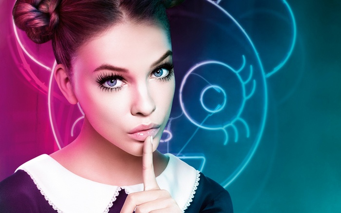 Barbara Palvin with Neon Bear Graphic