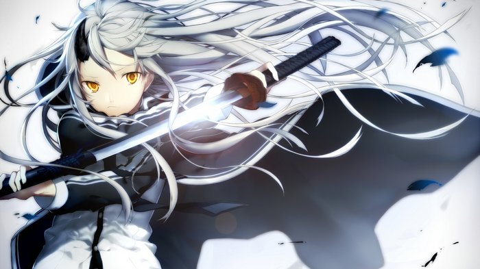Anime girl with katana