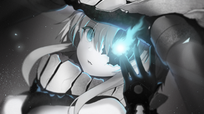 Anime girl with blue energy